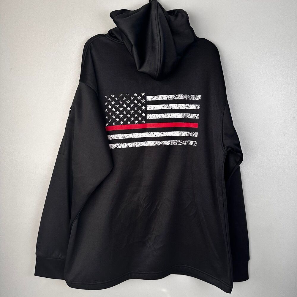 Rothco Tactical Concealed Carry Red Thin Line Hoodie Mens XL Firefighter - Picture 7 of 7